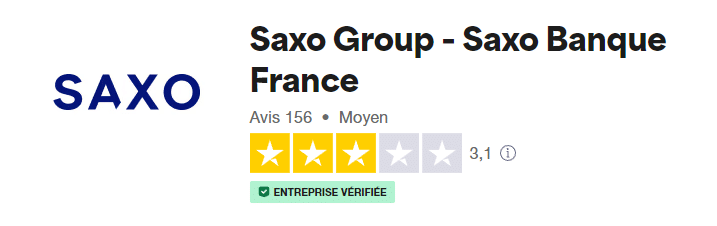 Avis PEA Saxo Banque Trustpilot