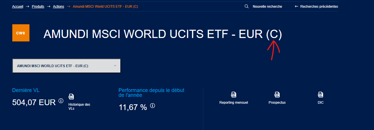 Amundi ETF capitalisant